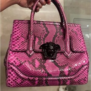 Versace Python Leather Palazzo Empire Tote